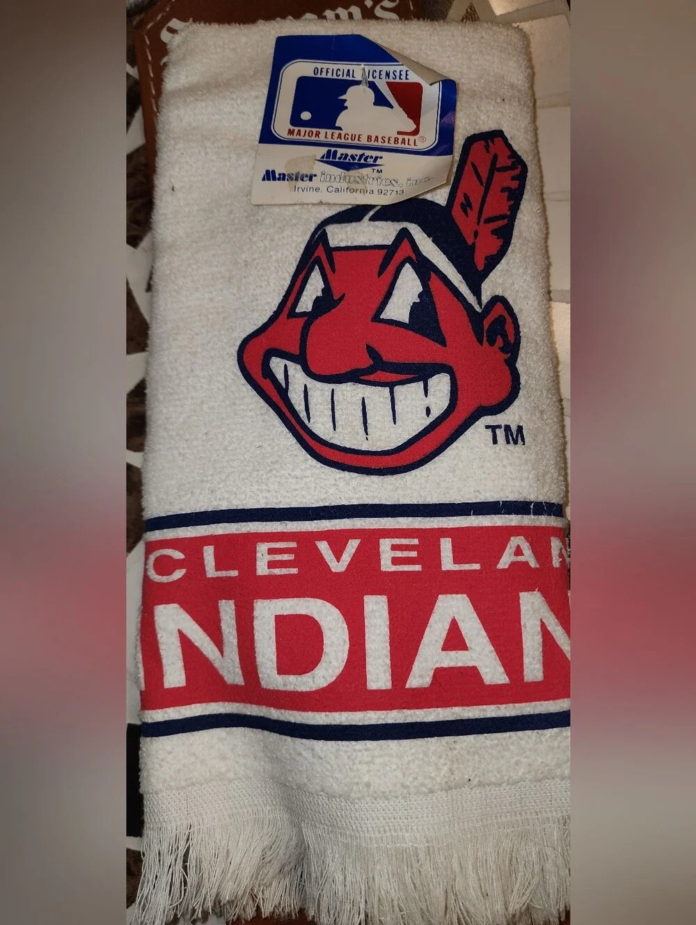 Vintage Cleveland Indians Golf Towel Official MLB Merchandise Master ind NWT